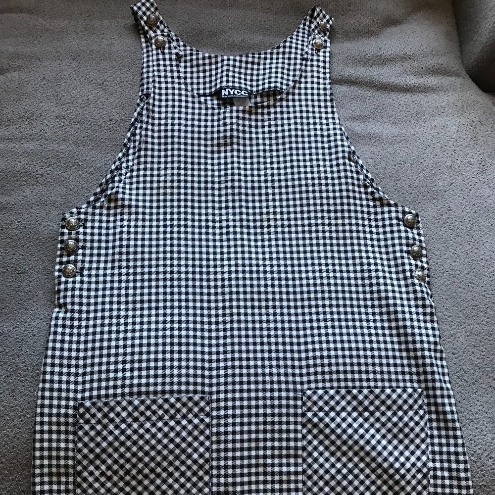 Vintage NYCC Plaid White and Black Dress